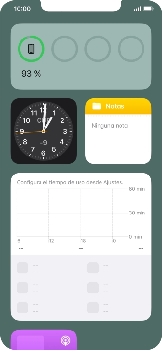 Desliza el dedo hacia arriba por la pantalla. Desliza el dedo hacia arriba por la pantalla.