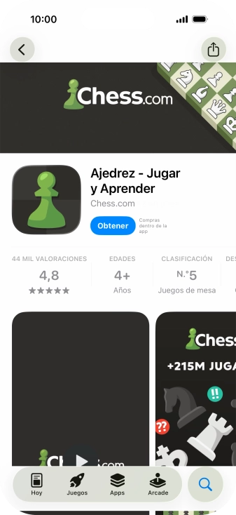 Pulsa Obtener y sigue las indicaciones de la pantalla para instalar la app. Pulsa Obtener y sigue las indicaciones de la pantalla para instalar la app.