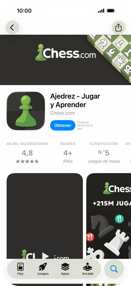 Pulsa Obtener y sigue las indicaciones de la pantalla para instalar la app. Pulsa Obtener y sigue las indicaciones de la pantalla para instalar la app.