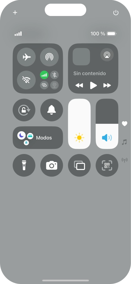 Pulsa el icono de modo de avión para activar o desactivar la función. Pulsa el icono de modo de avión para activar o desactivar la función.