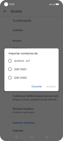 Pulsa la tarjeta SIM deseada. Pulsa la tarjeta SIM deseada.