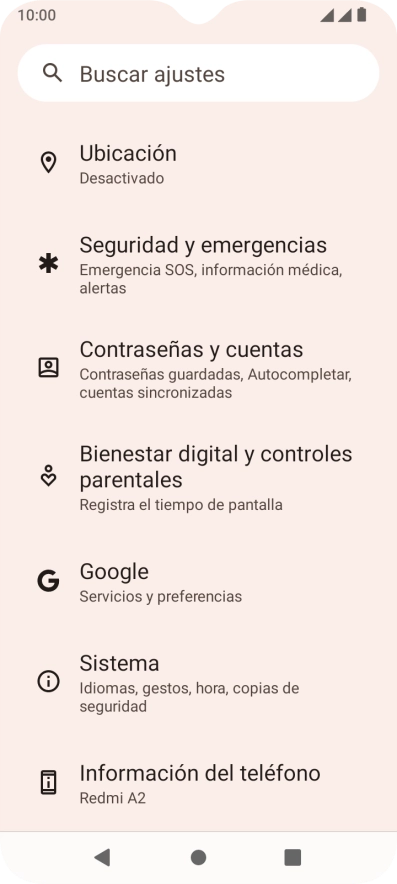 Pulsa Sistema.