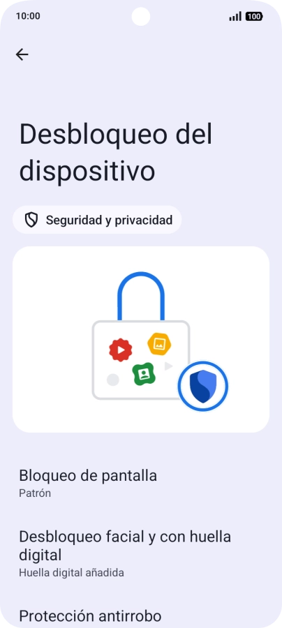 Pulsa Bloqueo de pantalla e introduce el código de seguridad extra que has creado anteriormente. Pulsa Bloqueo de pantalla e introduce el código de seguridad extra que has creado anteriormente.