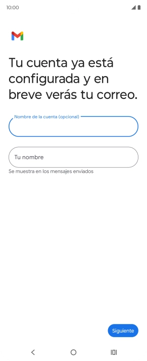 Pulsa Tu nombre e introduce el nombre del remitente. Pulsa Tu nombre e introduce el nombre del remitente.