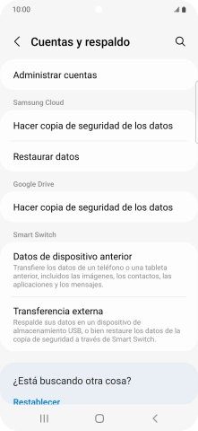 Pulsa Administrar cuentas. Pulsa Administrar cuentas.