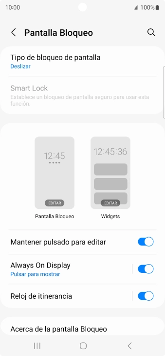 Pulsa Tipo de bloqueo de pantalla. Pulsa Tipo de bloqueo de pantalla.