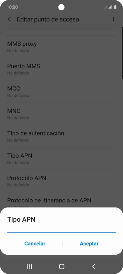 Introduce default y pulsa Aceptar. Introduce default y pulsa Aceptar.