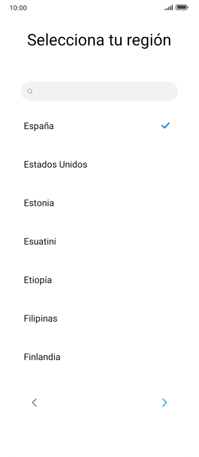 Pulsa el país o el área deseados. Pulsa el país o el área deseados.