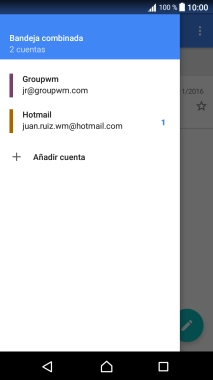 Pulsa la cuenta de correo electrónico deseada. Pulsa la cuenta de correo electrónico deseada.
