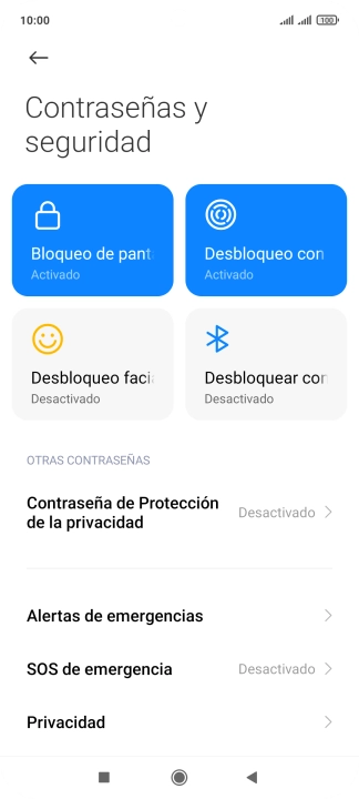 Pulsa Bloqueo de pantalla. Pulsa Bloqueo de pantalla.