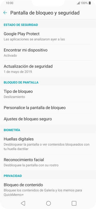 Pulsa Huellas digitales. Pulsa Huellas digitales.