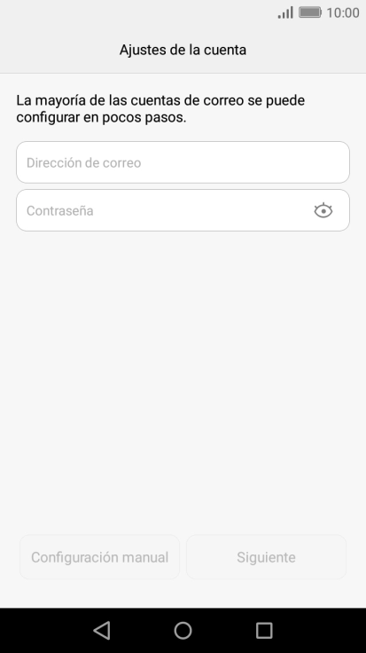 Pulsa Dirección de correo e introduce tu dirección de correo electrónico. Pulsa Dirección de correo e introduce tu dirección de correo electrónico.