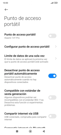 Pulsa Configurar punto de acceso portátil.