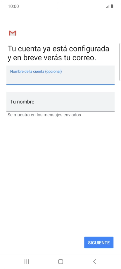 Pulsa Tu nombre e introduce el nombre del remitente. Pulsa Tu nombre e introduce el nombre del remitente.