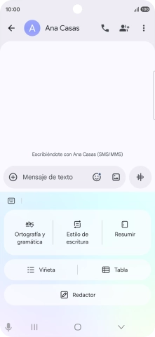 Para generar un texto, pulsa Redactor y sigue las indicaciones de la pantalla para utilizar la función. Para generar un texto, pulsa Redactor y sigue las indicaciones de la pantalla para utilizar la función.