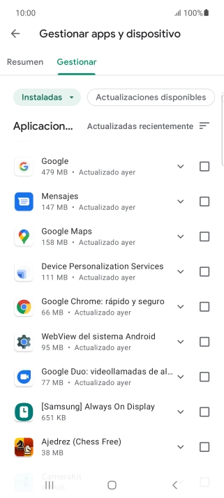 Pulsa la app deseada. Pulsa la app deseada.