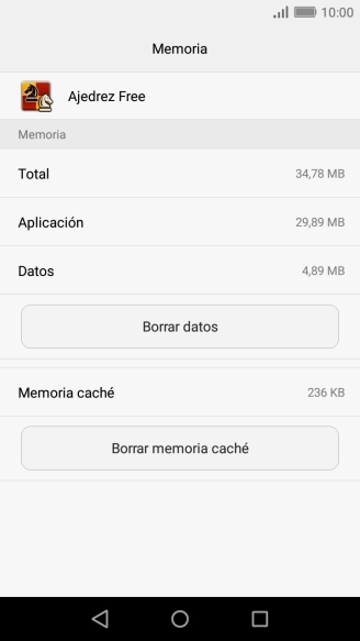 Pulsa Borrar memoria caché.