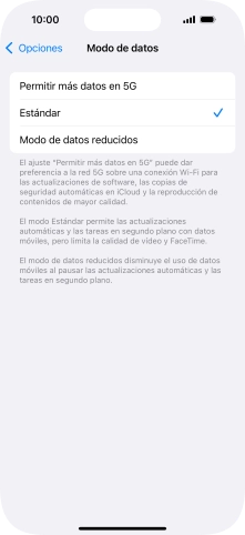 Pulsa el ajuste deseado. Pulsa el ajuste deseado.