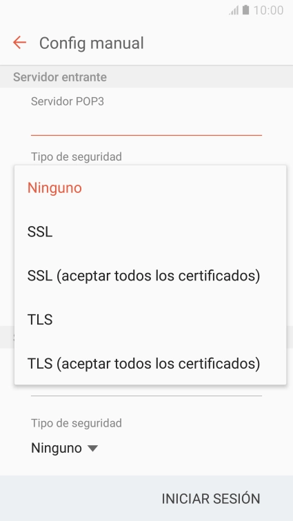 Pulsa Ninguno para desactivar la función.