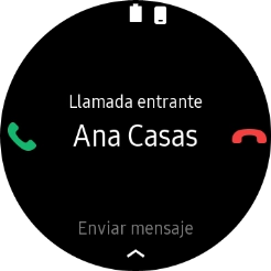 Pulsa el icono de responder llamadas para contestar. Pulsa el icono de responder llamadas para contestar.