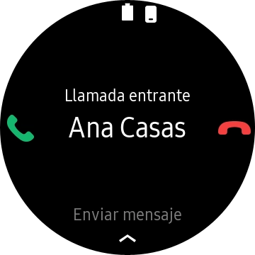 Pulsa el icono de responder llamadas para contestar. Pulsa el icono de responder llamadas para contestar.