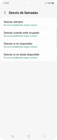 Pulsa el tipo de desvío deseado. Pulsa el tipo de desvío deseado.