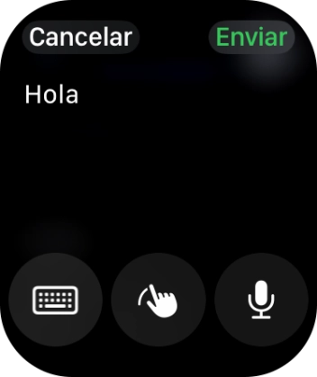 Pulsa el icono de micrófono y di el mensaje en alto. Pulsa el icono de micrófono y di el mensaje en alto.