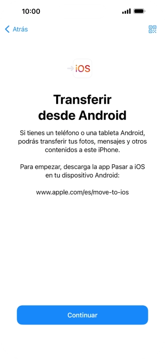 Para transferir contenido a tu teléfono, tienes que haber instalado la app Para transferir contenido a tu teléfono, tienes que haber instalado la app