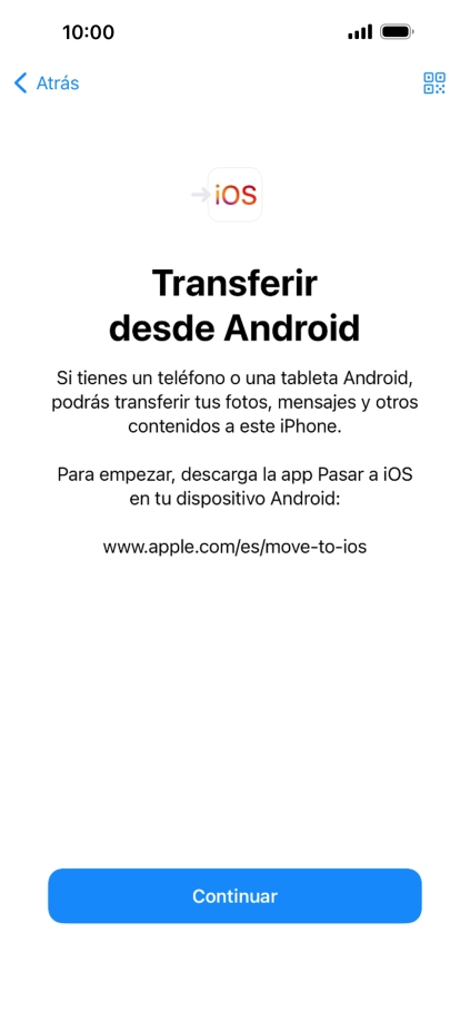 Para transferir contenido a tu teléfono, tienes que haber instalado la app Para transferir contenido a tu teléfono, tienes que haber instalado la app