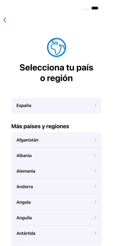 Pulsa el país o el área deseados. Pulsa el país o el área deseados.
