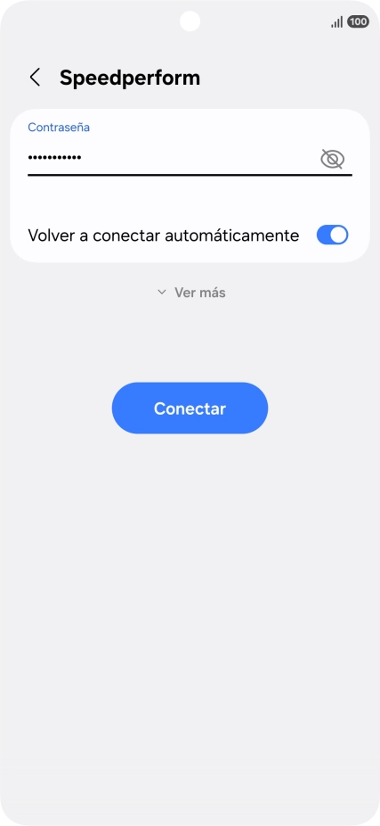Introduce la contraseña de la red wifi y pulsa Conectar. Introduce la contraseña de la red wifi y pulsa Conectar.