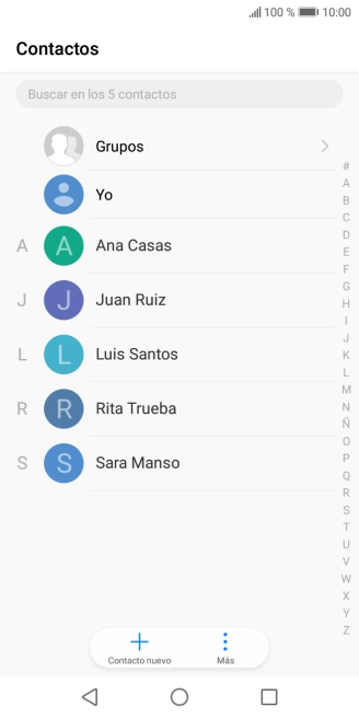 Pulsa Contacto nuevo. Pulsa Contacto nuevo.