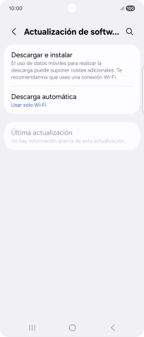 Pulsa Descargar e instalar. Si hay una versión de software nueva disponible, aparecerá ahora en la pantalla. Sigue las indicaciones de la pantalla para actualizar el software del teléfono. Pulsa Descargar e instalar. Si hay una versión de software nueva disponible, aparecerá ahora en la pantalla. Sigue las indicaciones de la pantalla para actualizar el software del teléfono.