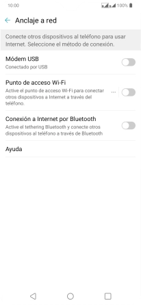 Pulsa Punto de acceso Wi-Fi. Pulsa Punto de acceso Wi-Fi.