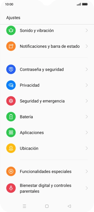 Pulsa Batería.