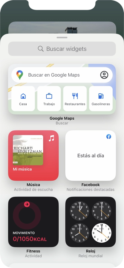 Pulsa el widget deseado. Pulsa el widget deseado.