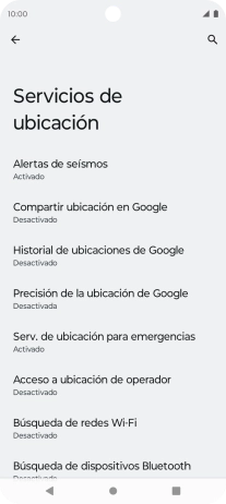 Pulsa Precisión de la ubicación de Google. Pulsa Precisión de la ubicación de Google.