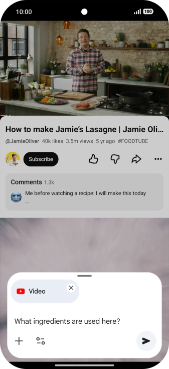 Follow the instructions on the screen to type or speak the required question for the video.