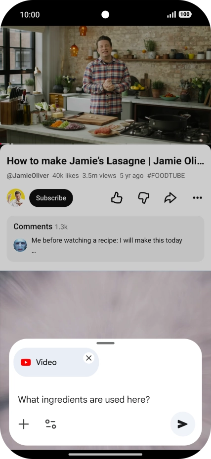 Follow the instructions on the screen to type or speak the required question for the video.