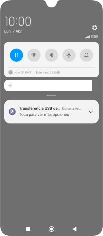 Pulsa Toca para ver más opciones.