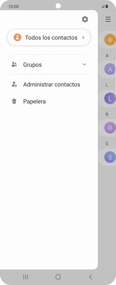 Pulsa Administrar contactos. Pulsa Administrar contactos.
