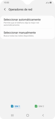 Pulsa la tarjeta SIM deseada. Pulsa la tarjeta SIM deseada.