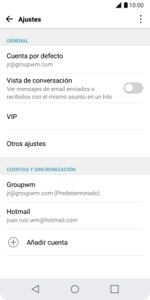 Pulsa la cuenta deseada. Pulsa la cuenta deseada.