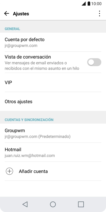 Pulsa la cuenta deseada. Pulsa la cuenta deseada.