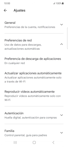 Pulsa Actualizar aplicaciones automáticamente.