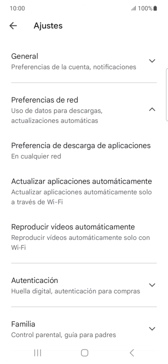 Pulsa Actualizar aplicaciones automáticamente.