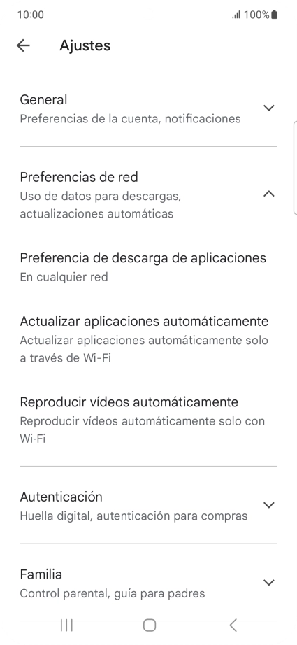 Pulsa Actualizar aplicaciones automáticamente.