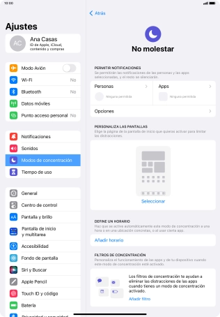 Pulsa Personas y sigue las indicaciones de la pantalla para seleccionar de qué contactos quieres recibir llamadas y notificaciones cuando No molestar está activado. Pulsa Personas y sigue las indicaciones de la pantalla para seleccionar de qué contactos quieres recibir llamadas y notificaciones cuando No molestar está activado.