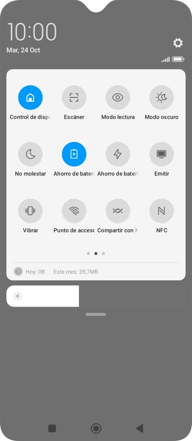 Pulsa la tecla de inicio para terminar y regresar a la pantalla de inicio. Pulsa la tecla de inicio para terminar y regresar a la pantalla de inicio.
