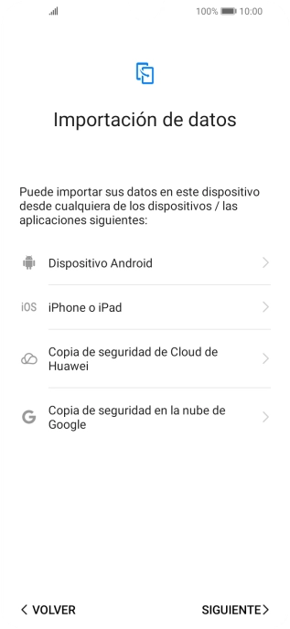 Puedes transferir el contenido de otro teléfono cuando activas tu teléfono por primera vez y cuando lo has restablecido. Cuando aparezca en la pantalla del teléfono esta imagen, ya está listo para la transmisión del contenido del otro teléfono. Puedes transferir el contenido de otro teléfono cuando activas tu teléfono por primera vez y cuando lo has restablecido. Cuando aparezca en la pantalla del teléfono esta imagen, ya está listo para la transmisión del contenido del otro teléfono.